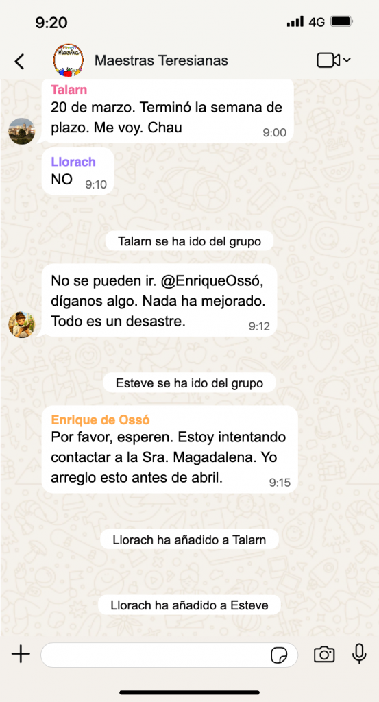35 wa maestrasteresianas. 20 marzo